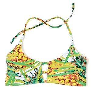 Midori Swim Bikini Pineapple Top Size Small